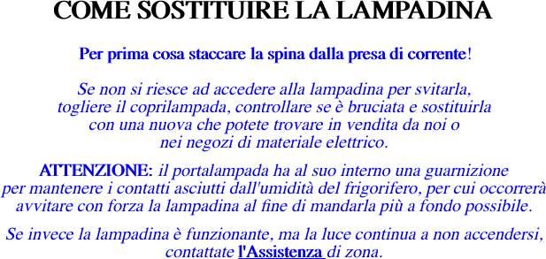 COME SOSTITUIRE LA LAMPADINA 